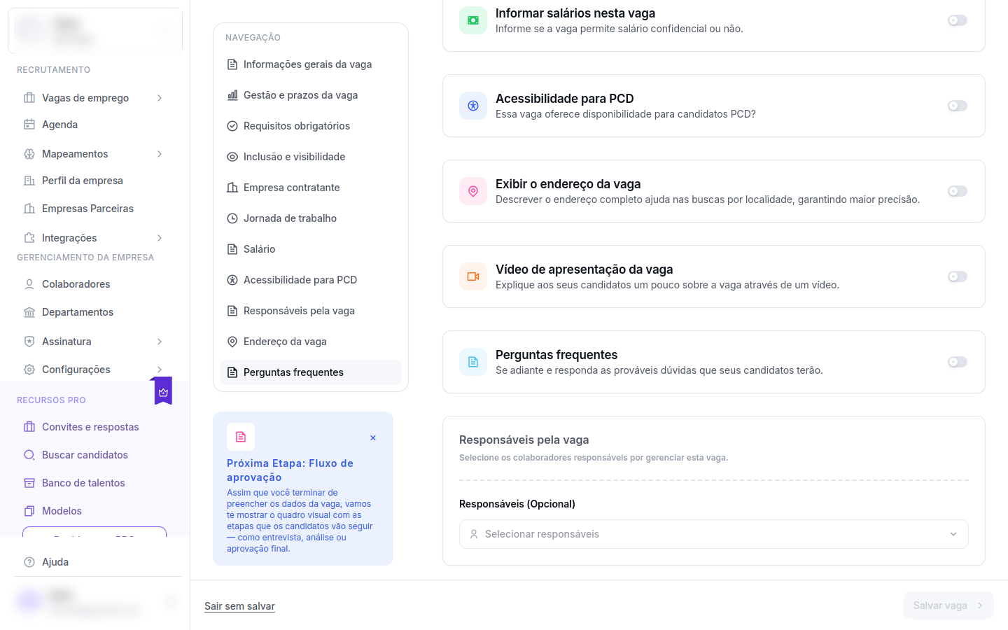 Perguntas frequentes