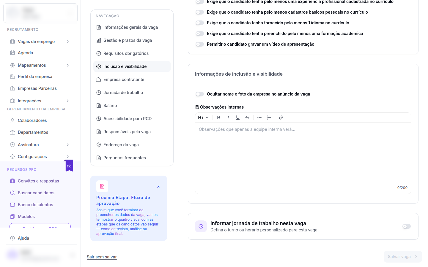 Inclusão e visibilidade